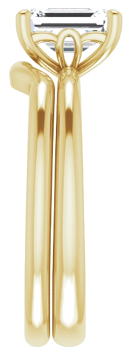 14K Yellow 7x5 mm Emerald Solitaire Engagement Ring Mounting (9)