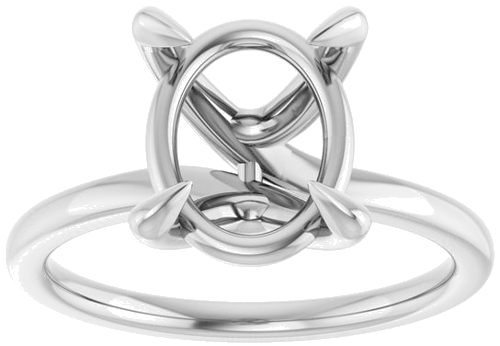 Sužadėtuvių Žiedas 18k white gold Oval 11mm x 9mm (3)