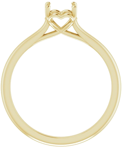 14K Yellow  6 mm Round Solitaire Engagement Ring Mounting (2)