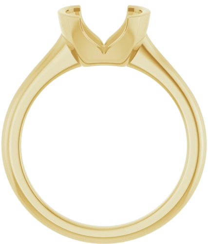 Sužadėtuvių Žiedas „Half-Bezel Solitaire“ 14k yellow gold Cushion 8mm (2)