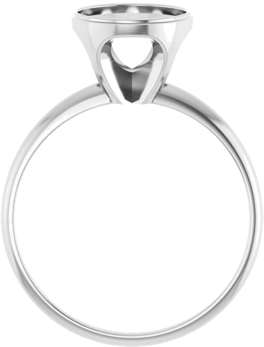 Sužadėtuvių Žiedas „Solitaire“ 585 Baltojo Aukso Round 8.2mm (2)