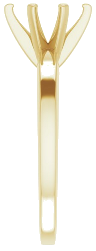 14K Yellow 8x6 mm Oval Solitaire Engagement Ring Mounting (4)