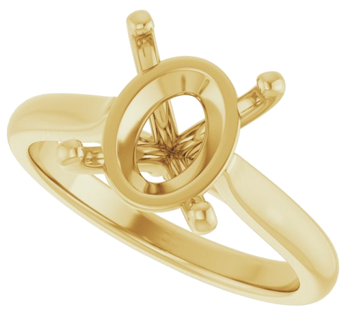 Sužadėtuvių Žiedas 14k yellow gold Oval 11mm x 9mm (5)