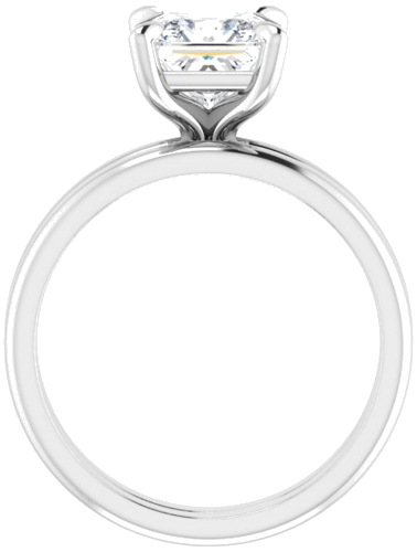 Sužadėtuvių Žiedas „Solitaire“ 585 Baltojo Aukso Square 6.5mm (7)