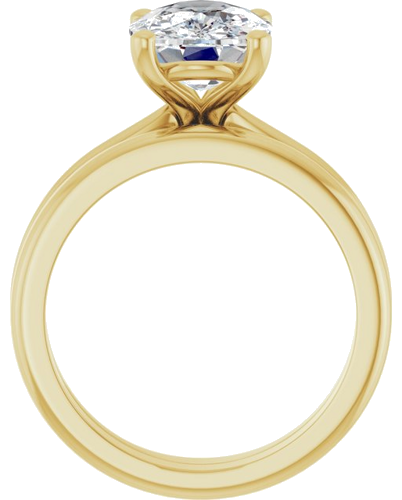 Sužadėtuvių Žiedas 14k yellow gold Elongated Cushion 10mm x 8mm (7)