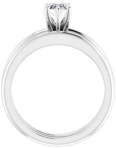 14K White  7x5 mm Pear Solitaire Engagement Ring Mounting (7)