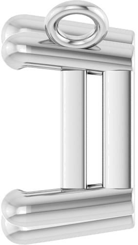 14K White 8x6 mm Emerald 6-Prong Necklace Center (3)