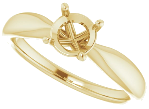 Sužadėtuvių Žiedas 14k yellow gold Round 6mm (5)