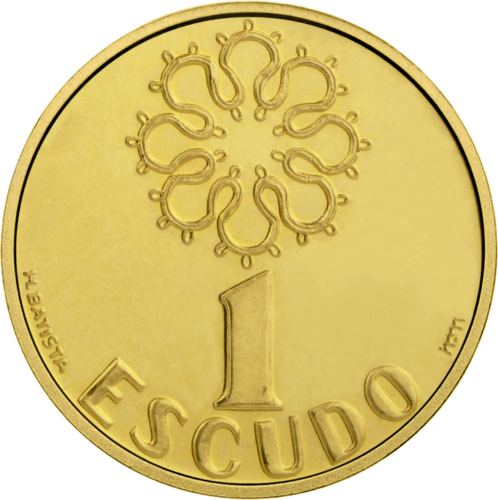 2001 Portugalija Paskutinis Eskudas 1 Eskudo auksinė moneta (1)