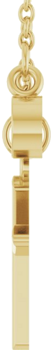 Pakabukas „Accented Initial“ 14k yellow gold Round 3mm (4)
