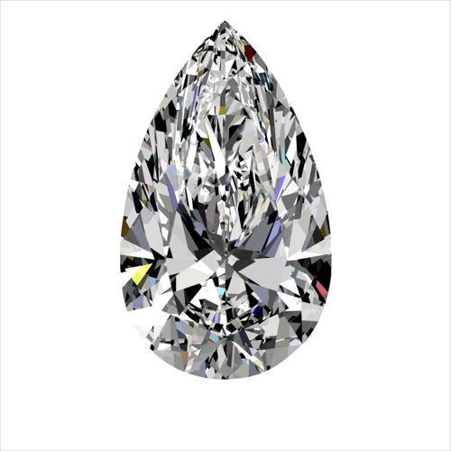 0.35 carat E-SI2 Natūralus Pear Deimantas (1)