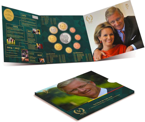 2018 Belgium Euro coin set with a commemorative medal (1)