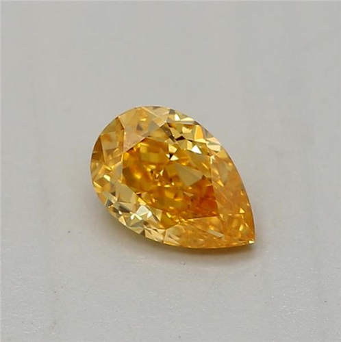 0.2 carat Fancy Vivid Orange-VVS2 Natūralus Pear Deimantas (1)