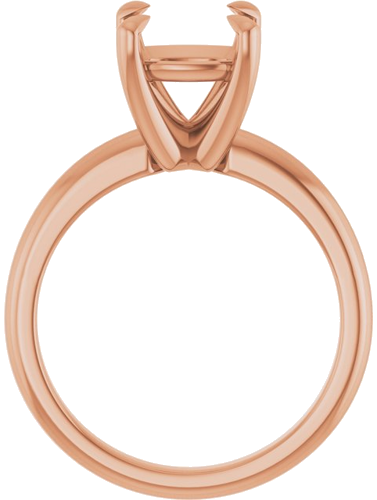 Sužadėtuvių Žiedas „Claw-Prong Solitaire“ 14k rose gold Cushion 8mm (2)