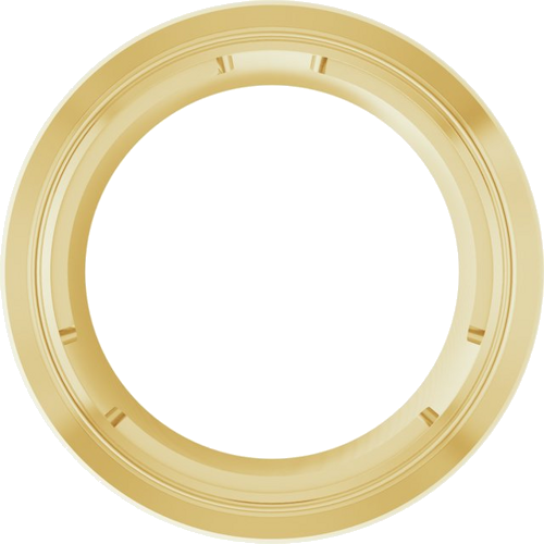 Pakabukas „Round Bezel-Set Slide“ 18k yellow gold Round 7.5mm (1)