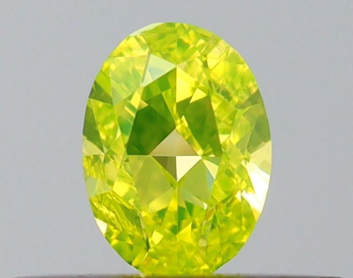 0.25 carat Fancy Vivid Greenish Yellow-VS1 Natūralus Oval Deimantas (1)