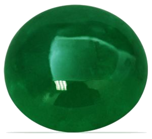 9.14 carat GREEN CABOCHON cut Round Smaragdas (1)