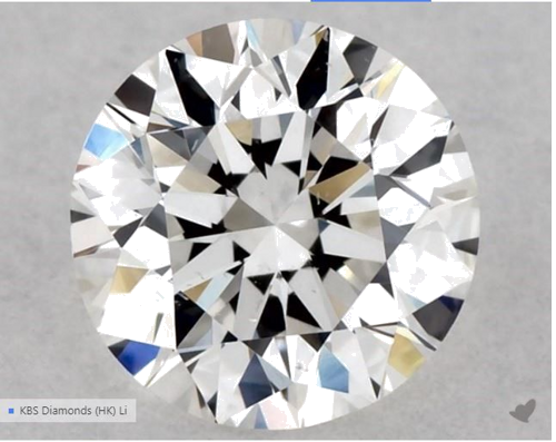 0.5 carat E-VS2 Excellent cut Natūralus Round Deimantas (1)