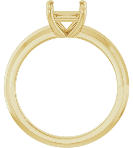 Sužadėtuvių Žiedas „Solitaire“ 585 Geltonojo Aukso Emerald 8mm x 6mm (2)