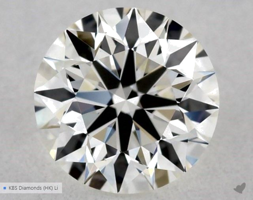 0.53 carat I-VVS2 Excellent cut Natūralus Round Deimantas (1)
