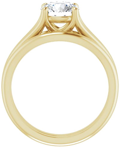 Sužadėtuvių Žiedas „Solitaire“ 14k yellow gold Round 7mm (7)