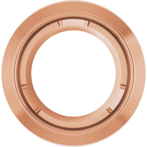 Pakabukas „Round Bezel-Set Slide“ 14k rose gold Round 4.8mm (1)