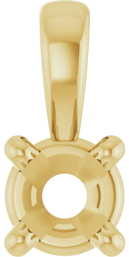 10K Yellow 3 mm Round 4-Prong Pendant Mounting (1)