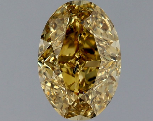 1.01 carat Fancy Brownish Yellow-SI2 Natūralus Oval Deimantas (1)