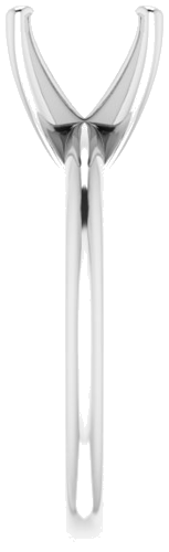 14K White  9 mm Round Solitaire Engagement Ring Mounting (4)