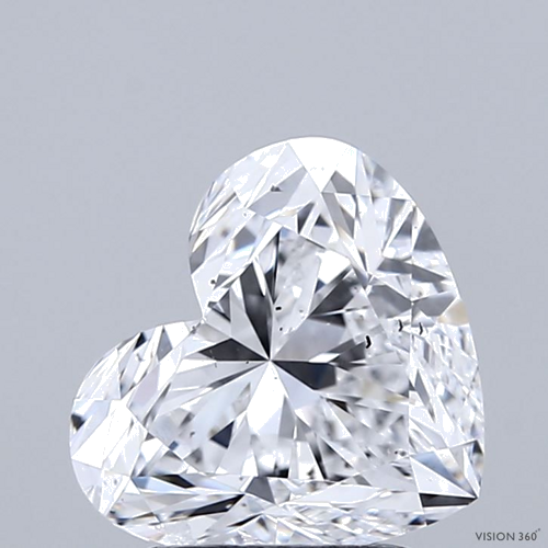 2.5 carat D-SI2 Natūralus Heart Deimantas (1)