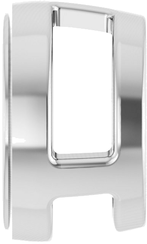 Pakabukas „Round Bezel-Set Slide“ 950 Platinos Round 7mm (3)