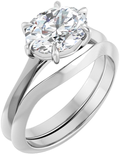 Sužadėtuvių Žiedas „Claw-Prong Solitaire“ 925 Sidabro Oval 9mm x 7mm (6)