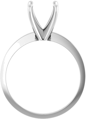 Sužadėtuvių Žiedas „Solitaire“ 585 Baltojo Aukso Round 7.8mm x 8.6mm (2)