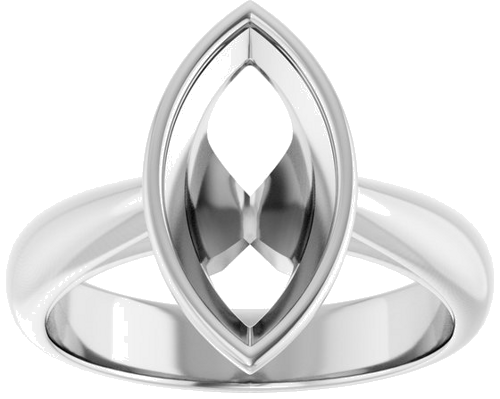 Sužadėtuvių Žiedas „Bezel-Set Solitaire“ 10k white gold Marquise 13mm x 6.5mm (3)