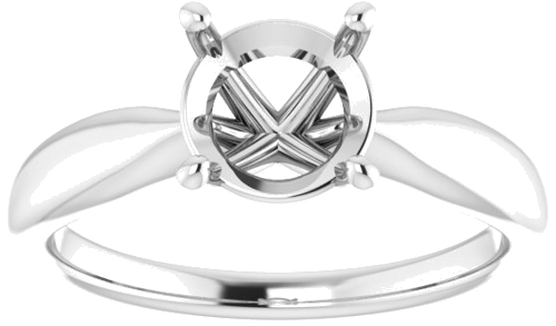 Sužadėtuvių Žiedas „Solitaire“ 585 Baltojo Aukso Round 7.4mm (3)