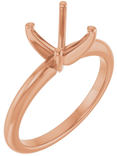 Sužadėtuvių Žiedas 14k rose gold Cushion 7mm (1)