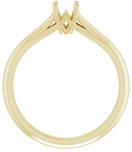 14K Yellow 4.4 mm Round Solitaire Engagement Ring Mounting (2)