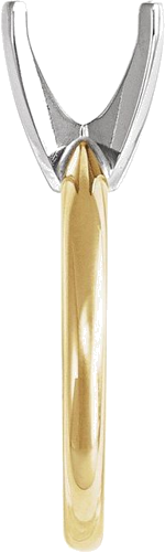 Sužadėtuvių Žiedas „Solitaire“ 14k yellow/white gold Elongated Cushion 9mm x 7mm (3)