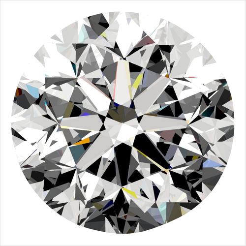 0.5 carat H-SI2 GD cut Natūralus Round Deimantas (1)