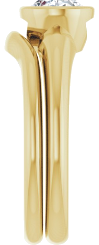 Sužadėtuvių Žiedas „Bezel-Set Solitaire“ 14k yellow gold Oval 8mm x 6mm (9)