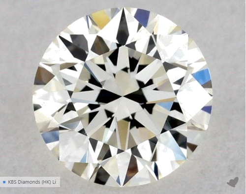 0.51 carat K-VVS1 Excellent cut Natūralus Round Deimantas (1)