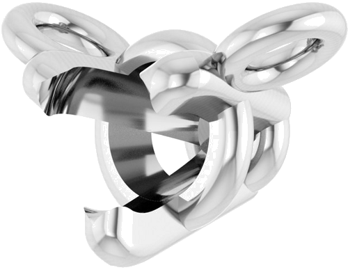 Pakabukas „Round 3-Prong“ 585 Baltojo Aukso Round 3mm (2)