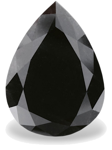 4.42 carat Fancy Black-VVS2 Natūralus Pear Deimantas (1)