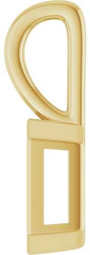 Pakabukas „Solitaire“ 14k yellow gold Emerald 6mm x 4mm (3)