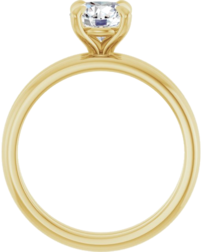 18K Yellow  6.5 mm Round Solitaire Engagement Ring Mounting (7)