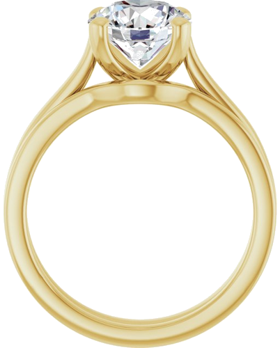 Sužadėtuvių Žiedas 18k yellow gold Round 8mm (7)