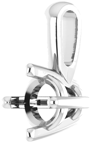Pakabukas „Solitaire“ 925 Sidabro Round 4mm (2)