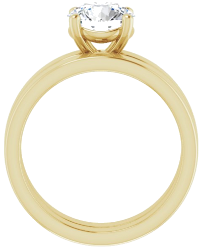 Sužadėtuvių Žiedas „Solitaire“ 14k yellow gold Round 7.4mm (7)