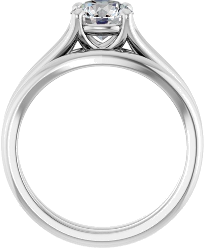 14K White 6.5 mm Round Solitaire Engagement Ring Mounting (7)