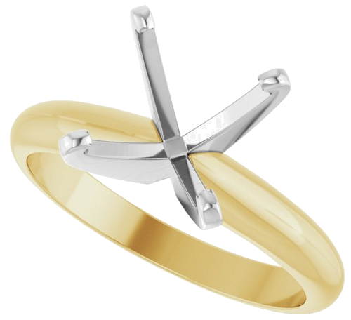 Sužadėtuvių Žiedas „Light Solitaire“ 585 Baltojo Ir Geltonojo Aukso Square 7mm (5)